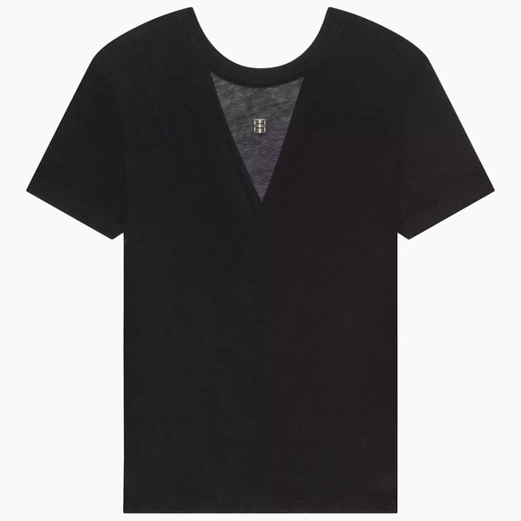 GIVENCHY BNWT Tee w/4G Emblem, Draped Back in Black Silver Size M - Picture 1 of 10